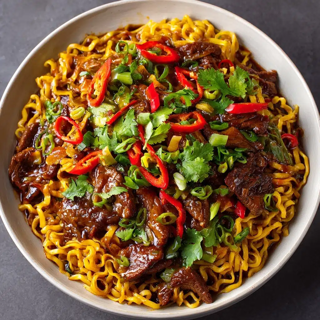 Sticky Beef Noodles Recipe - Recipe Image