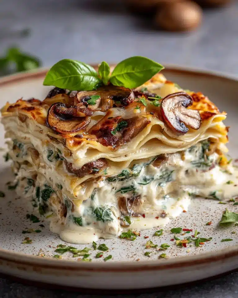Mushroom and Spinach Lasagna Recipe