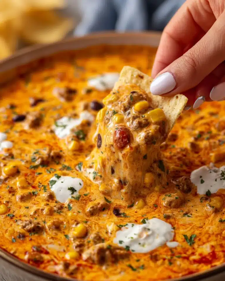 Tex-Mex Beef Queso Dip Recipe