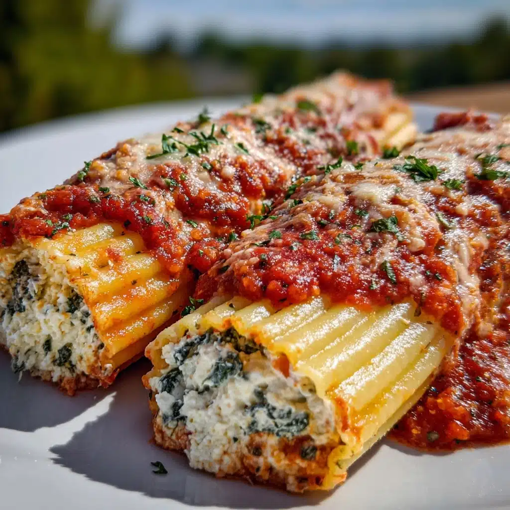 Spinach and Cheese Manicotti Recipe - Recipe Image