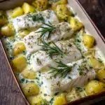 Cod & Potatoes in Rosemary Cream Sauce Recipe
