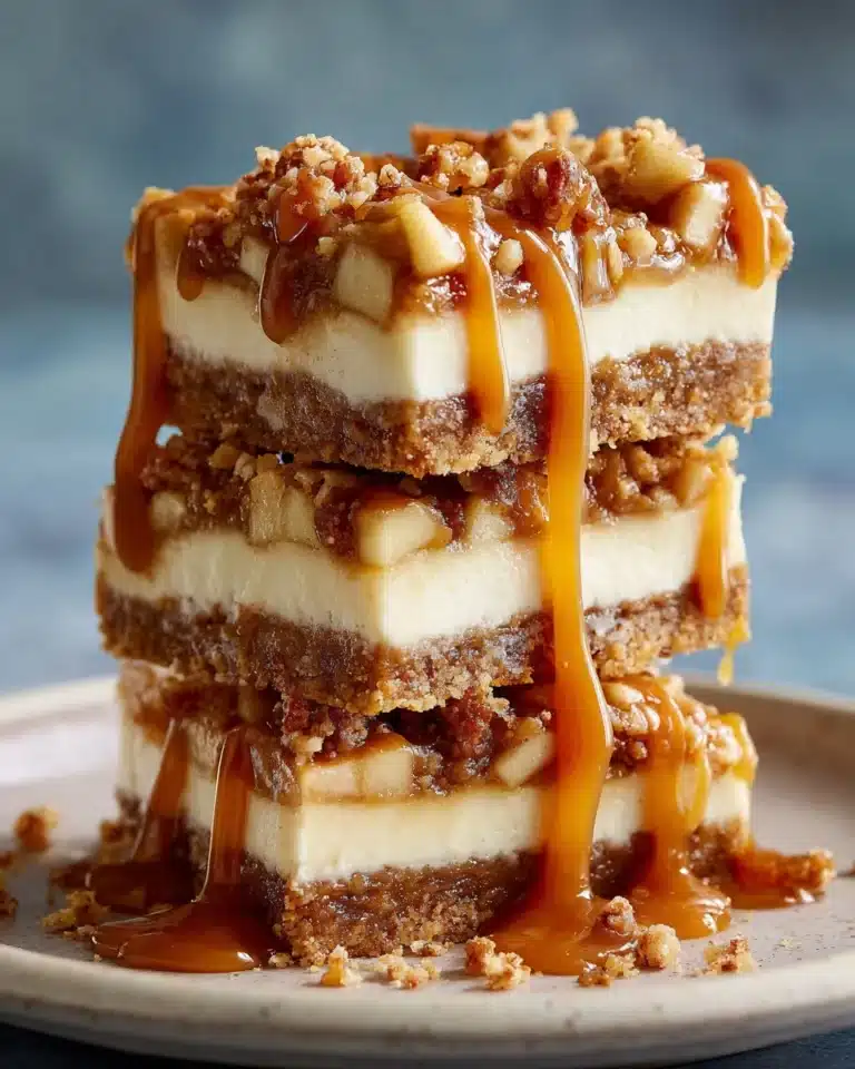 Caramel Apple Cheesecake Bars Recipe
