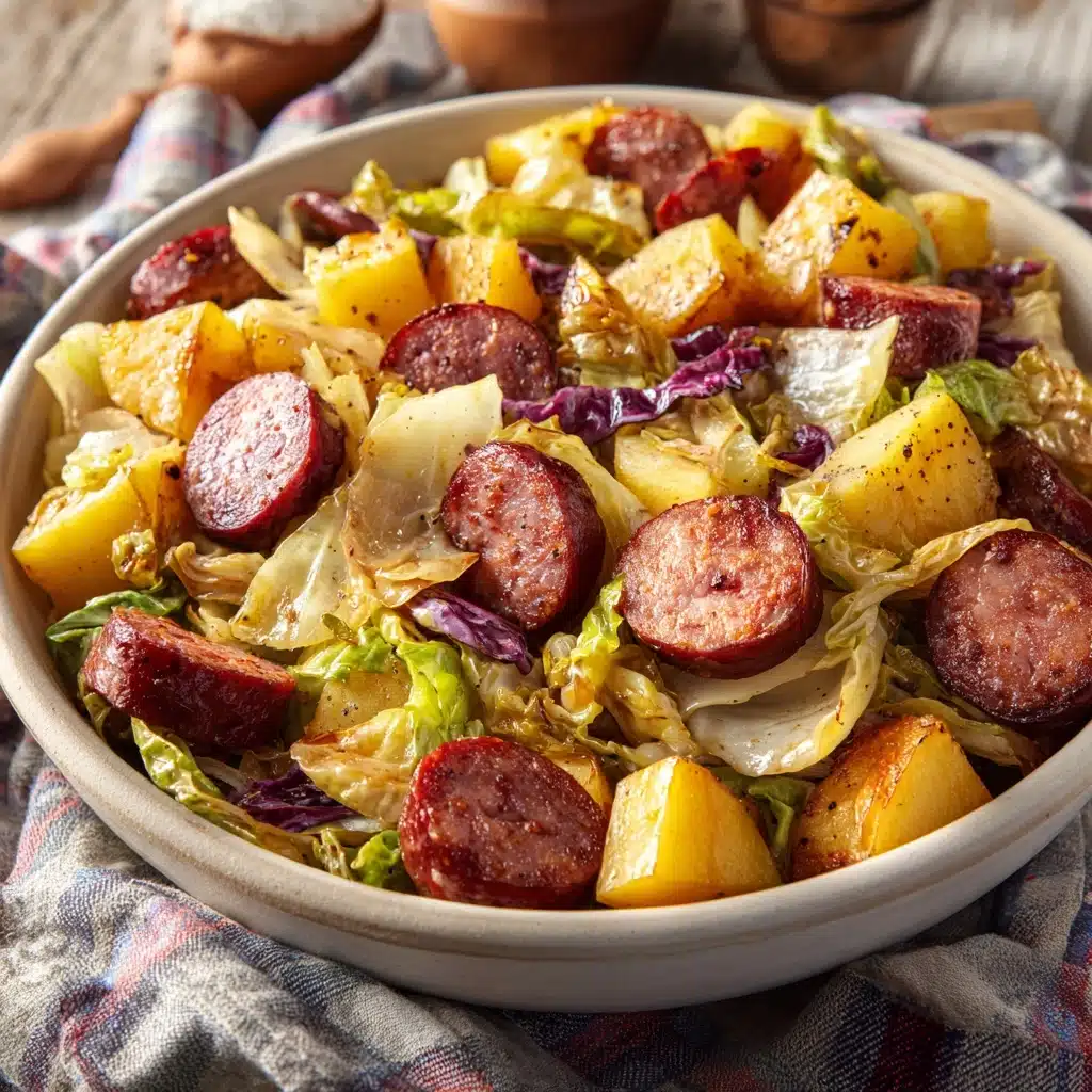 {20 Minute} Kielbasa Cabbage Potato Skillet Recipe - Recipe Image