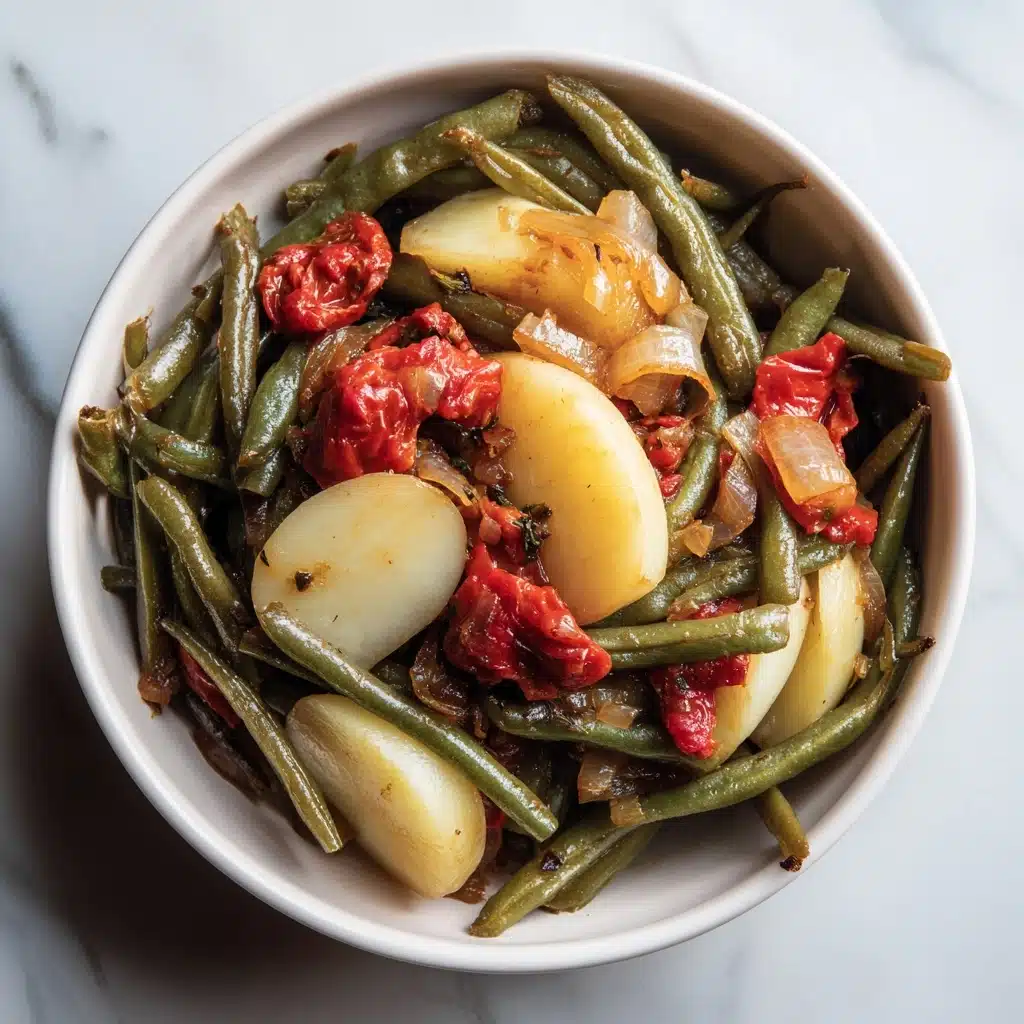 Greek Green Beans-Fasolakia Lathera Recipe - Recipe Image