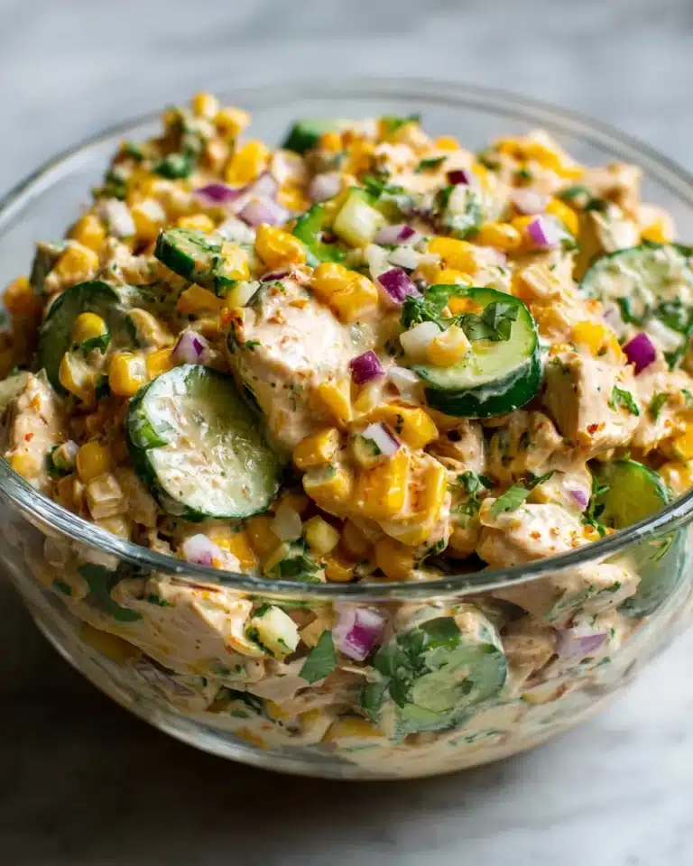 Street Corn Creamy Cucumber Salad Recipe