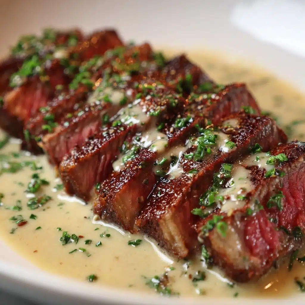 Juicy Steak with Creamy Garlic Sauce Recipe 4 Juicy Steak with Creamy Garlic Sauce Recipe - Recipe Image