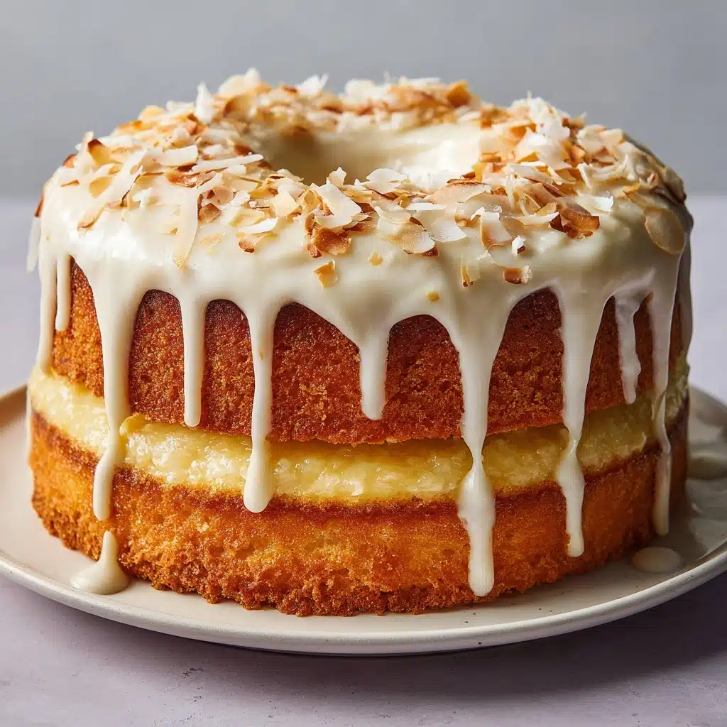 Coconut Cream Cake with Glaze Recipe - Recipe Image