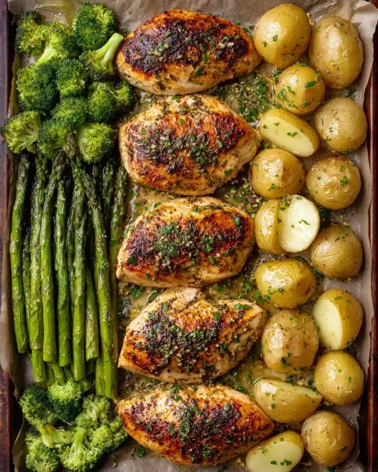 Sheet Pan Garlic Butter Chicken and Veggies Recipe