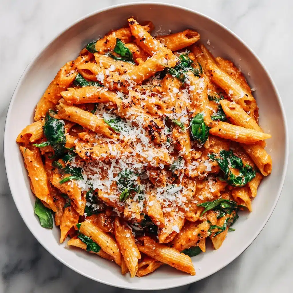 Tomato Spinach Chicken Pasta Recipe - Recipe Image