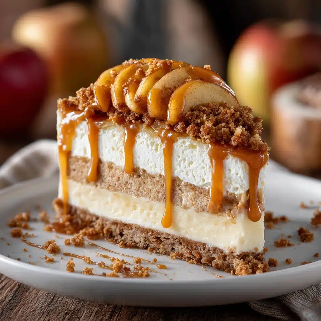 Salted Caramel Apple Pie Cheesecake Recipe - Recipe Image