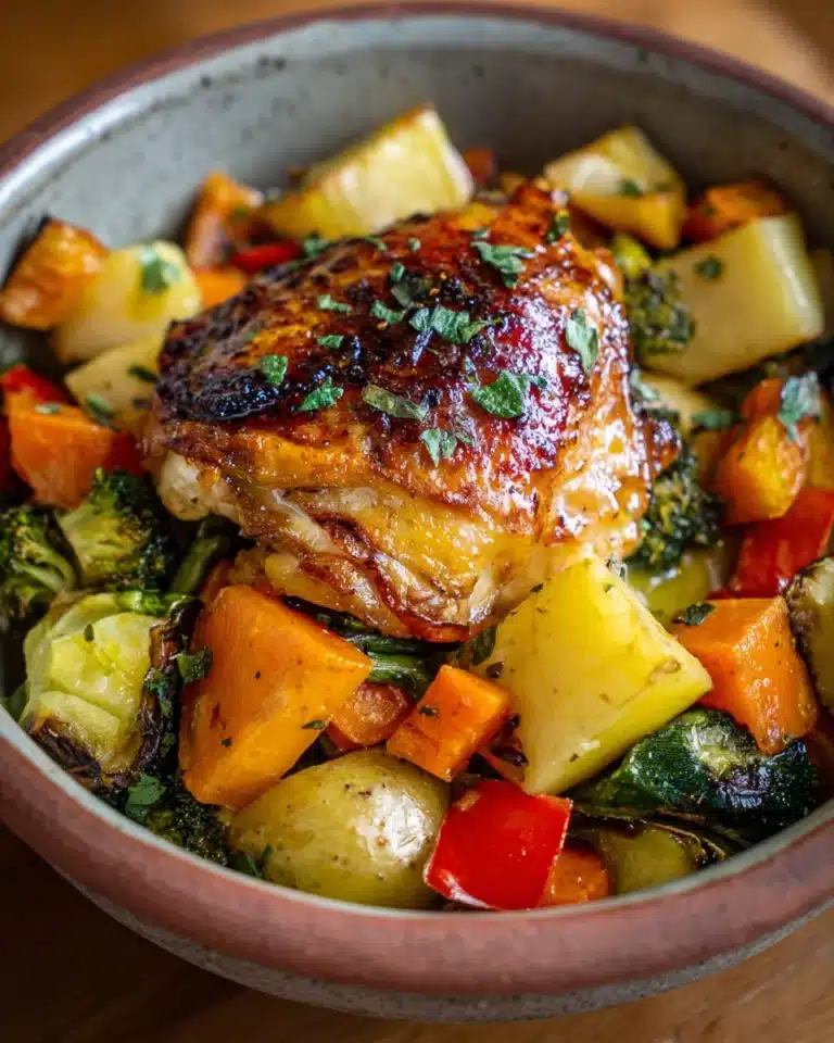Roasted Garlic Chicken and Vegetables Recipe