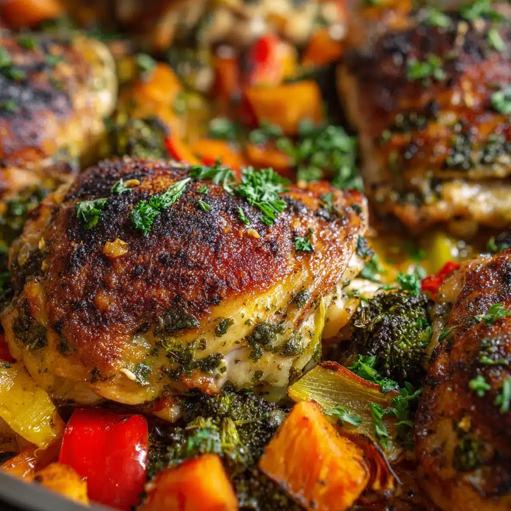 Roasted Garlic Chicken and Vegetables Recipe - Recipe Image