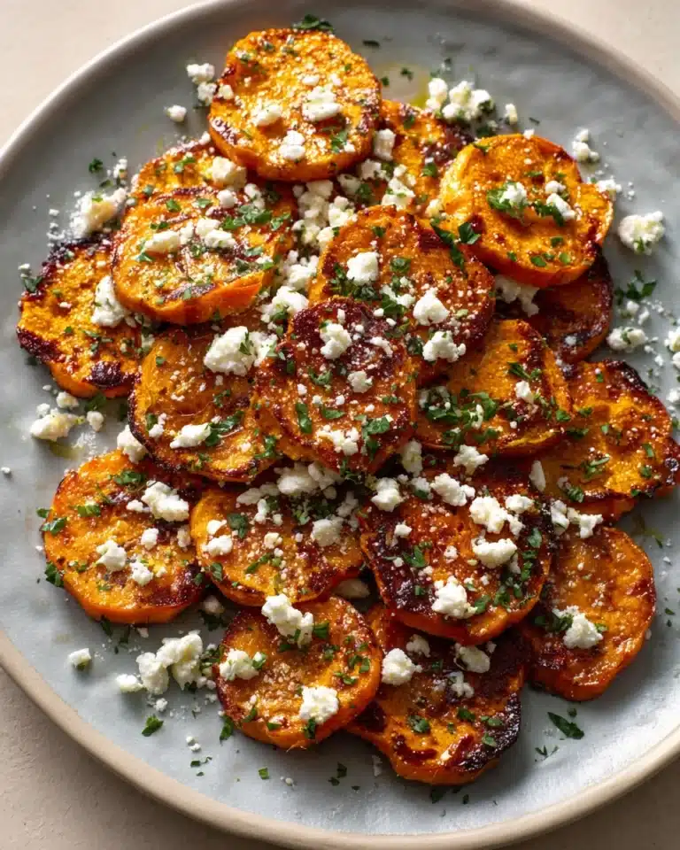 Delicious Honey Feta Sweet Potato Rounds Recipe