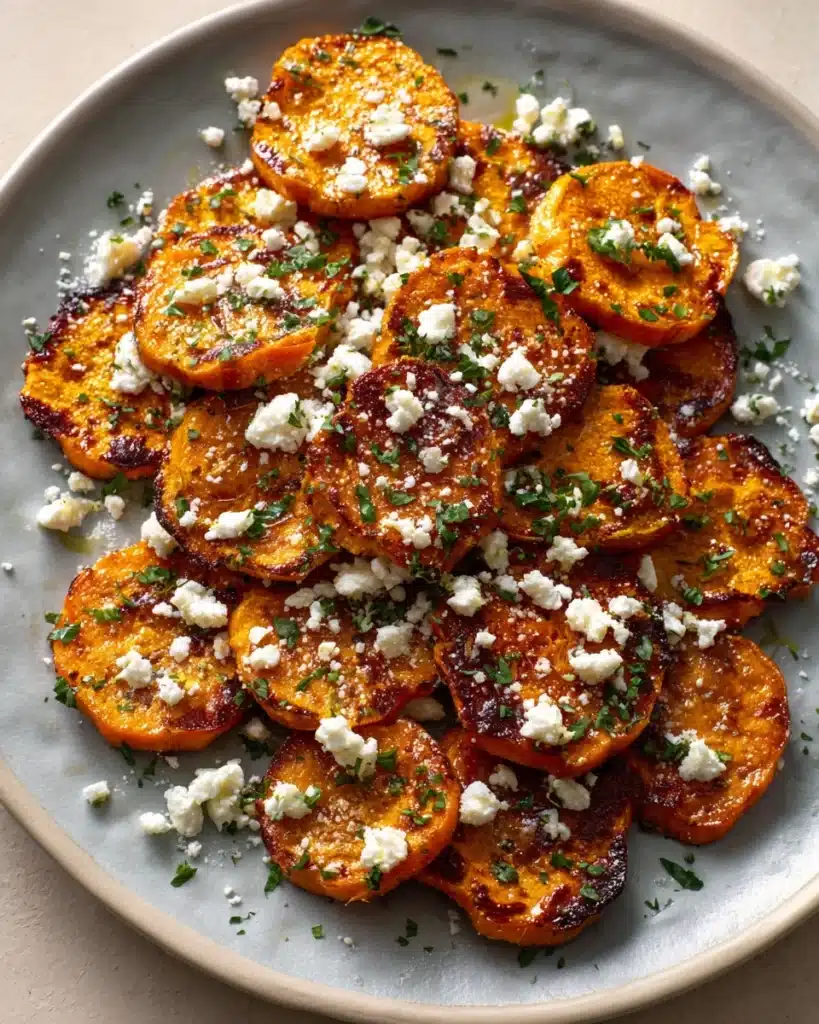 Delicious Honey Feta Sweet Potato Rounds Recipe