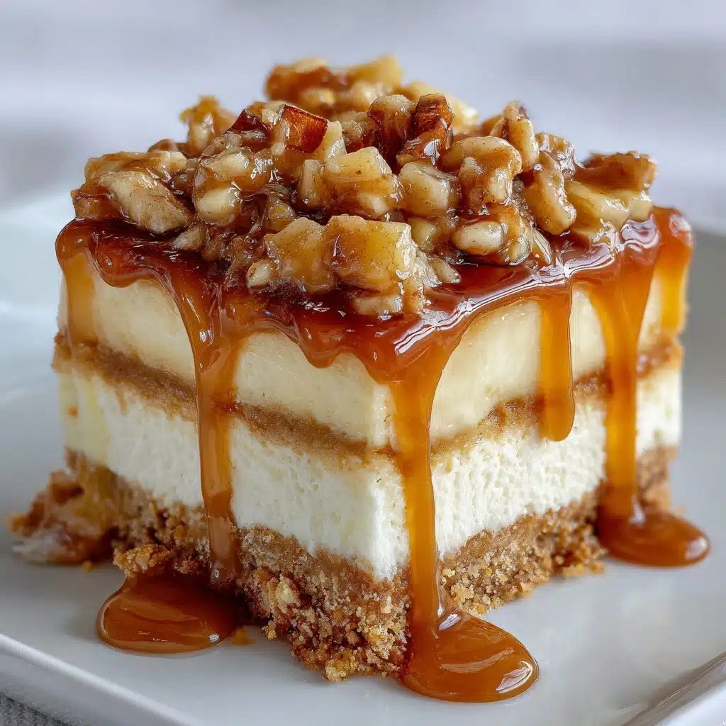 Caramel Apple Cheesecake Bars Recipe - Recipe Image