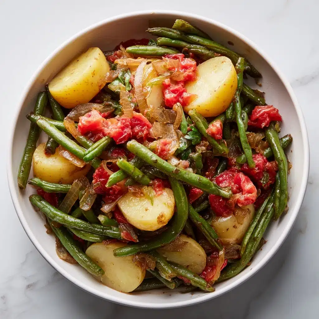 Greek Green Beans-Fasolakia Lathera Recipe - Recipe Image