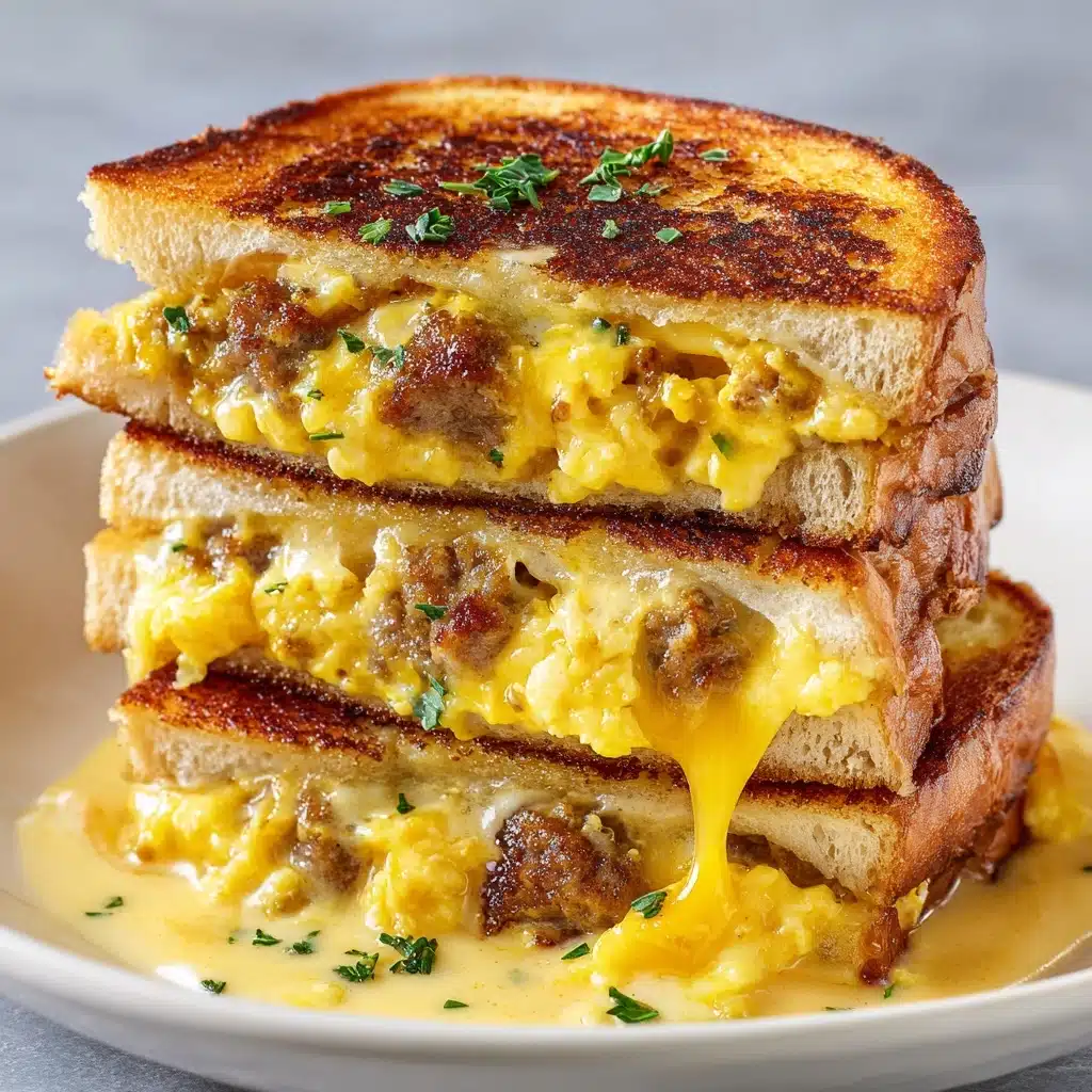 Grilled Cheese Sausage and Egg Breakfast Casserole Recipe - Recipe Image