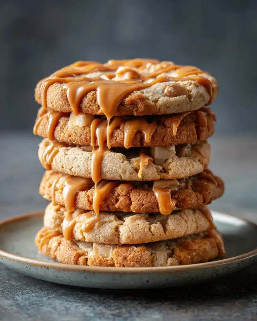 Caramel-Drizzled Apple Cinnamon Cookies Recipe