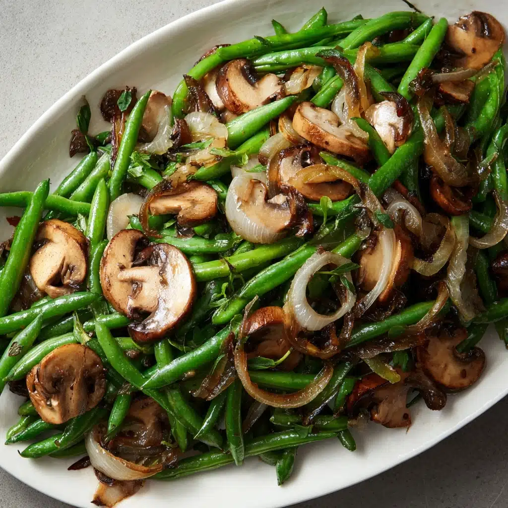 Green Beans with Mushrooms Recipe 3 Green Beans with Mushrooms Recipe - Recipe Image