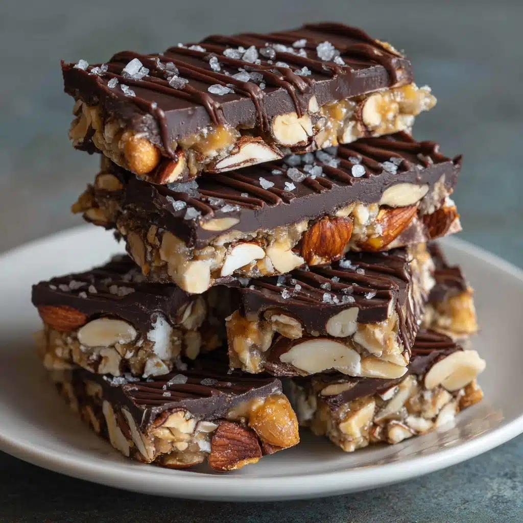 Dark Chocolate and Sea Salt Nut Bars Recipe - Recipe Image