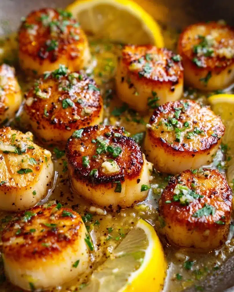 Buttery Garlic Seared Scallops Recipe