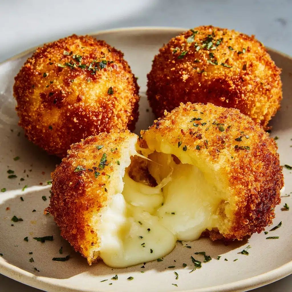 Cheesy Italian Arancini Balls Recipe - Recipe Image