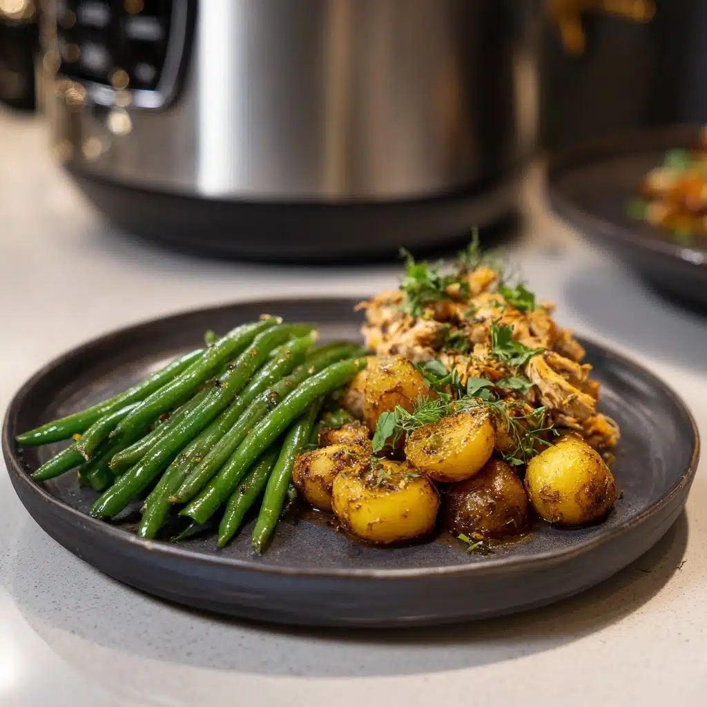 Slow Cooker Parmesan Garlic Chicken and Potatoes Recipe - Recipe Image