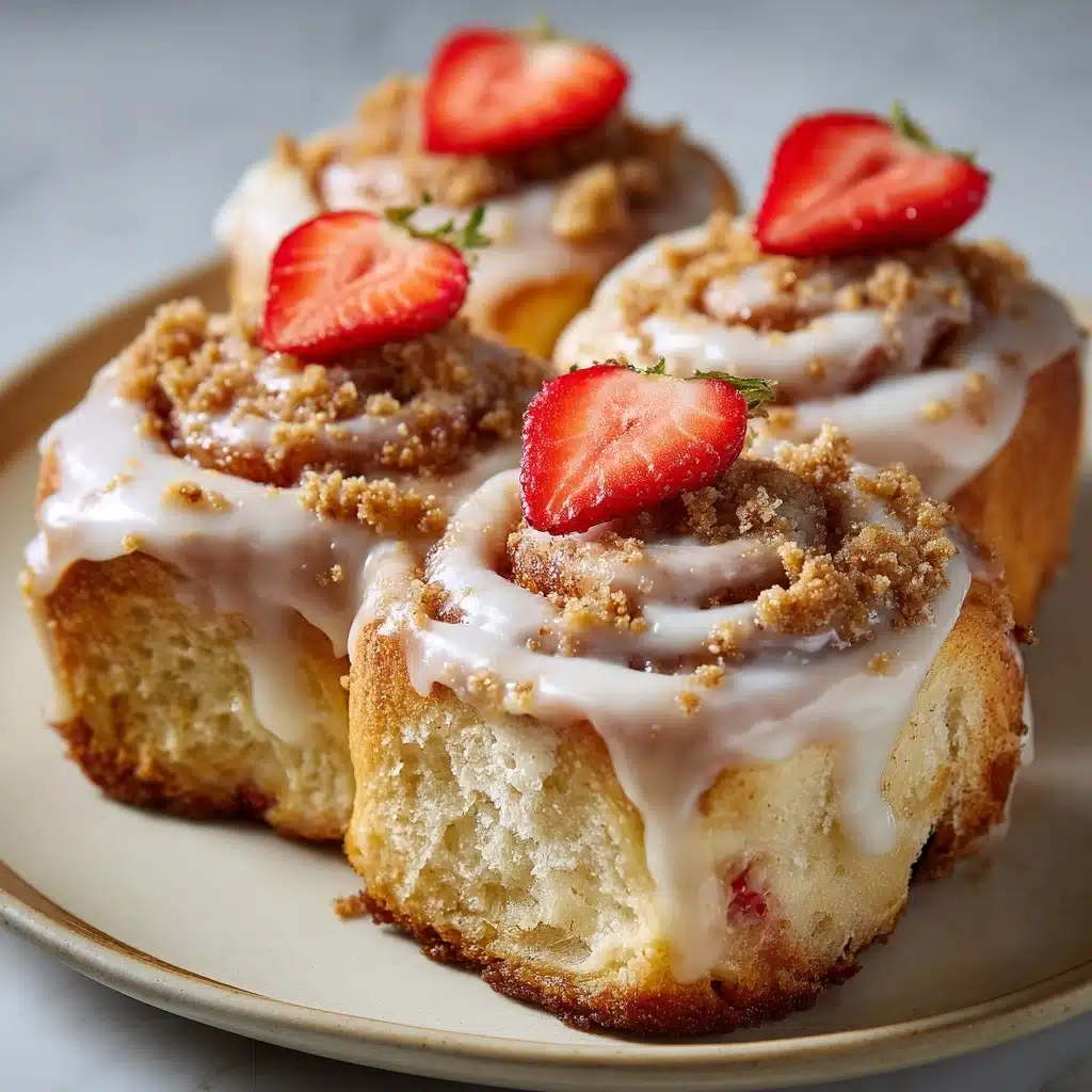 Strawberry Cheesecake Cinnabon Rolls Recipe - Recipe Image