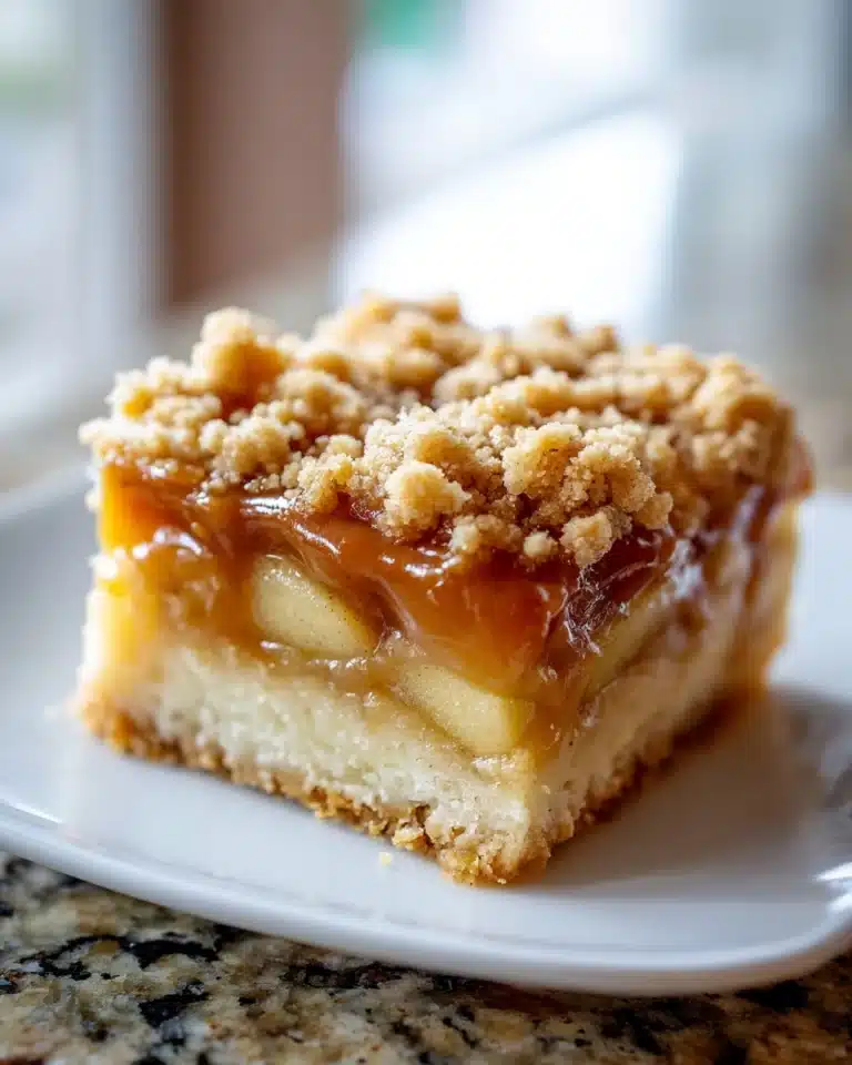 Salted Caramel Apple Crumble Bars Fall Treat Recipe