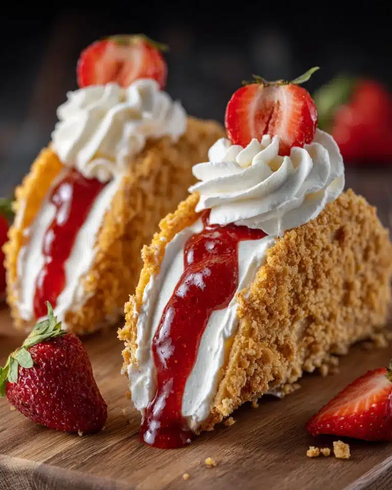 Strawberry Crunch Cheesecake Tacos Recipe