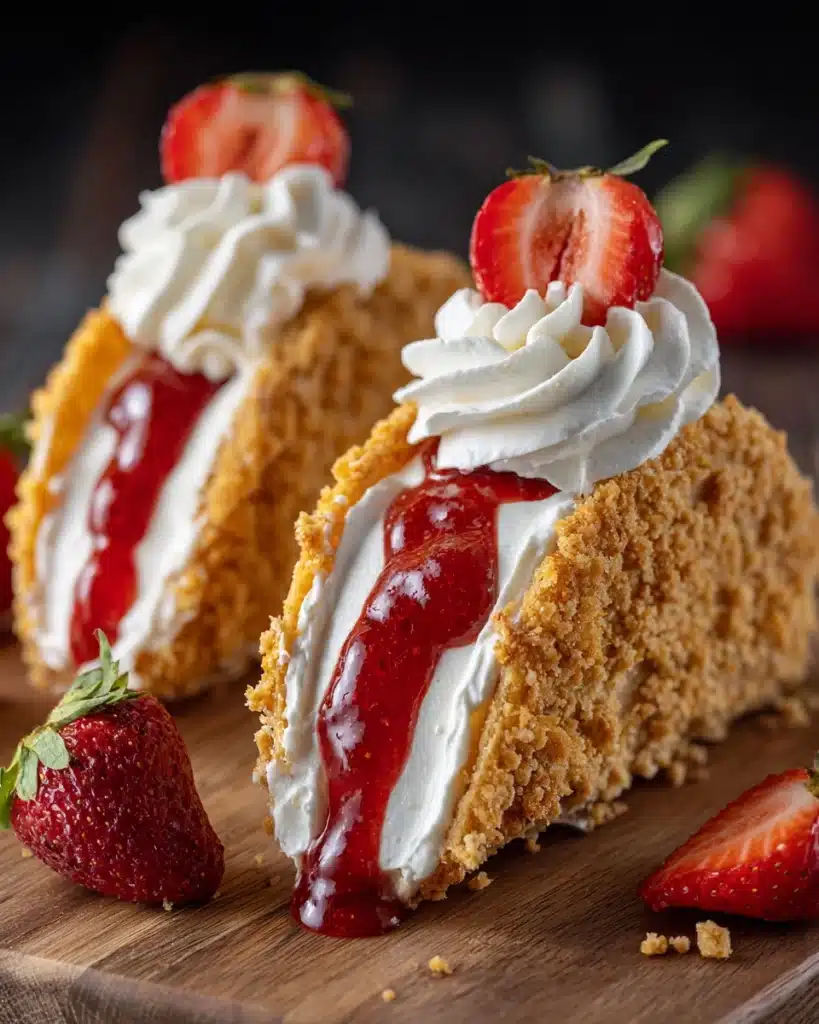 Strawberry Crunch Cheesecake Tacos Recipe