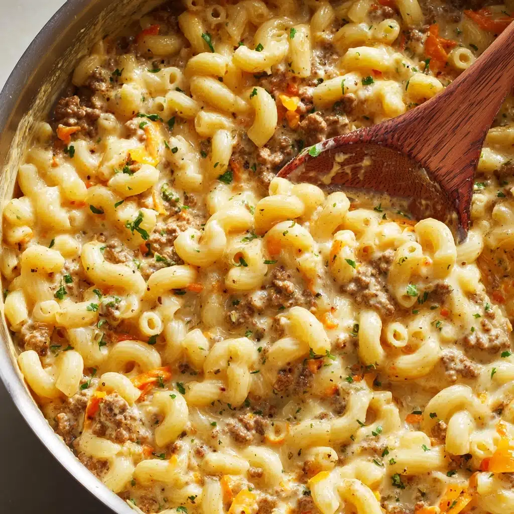 Creamy Cheeseburger Macaroni Soup Recipe - Recipe Image