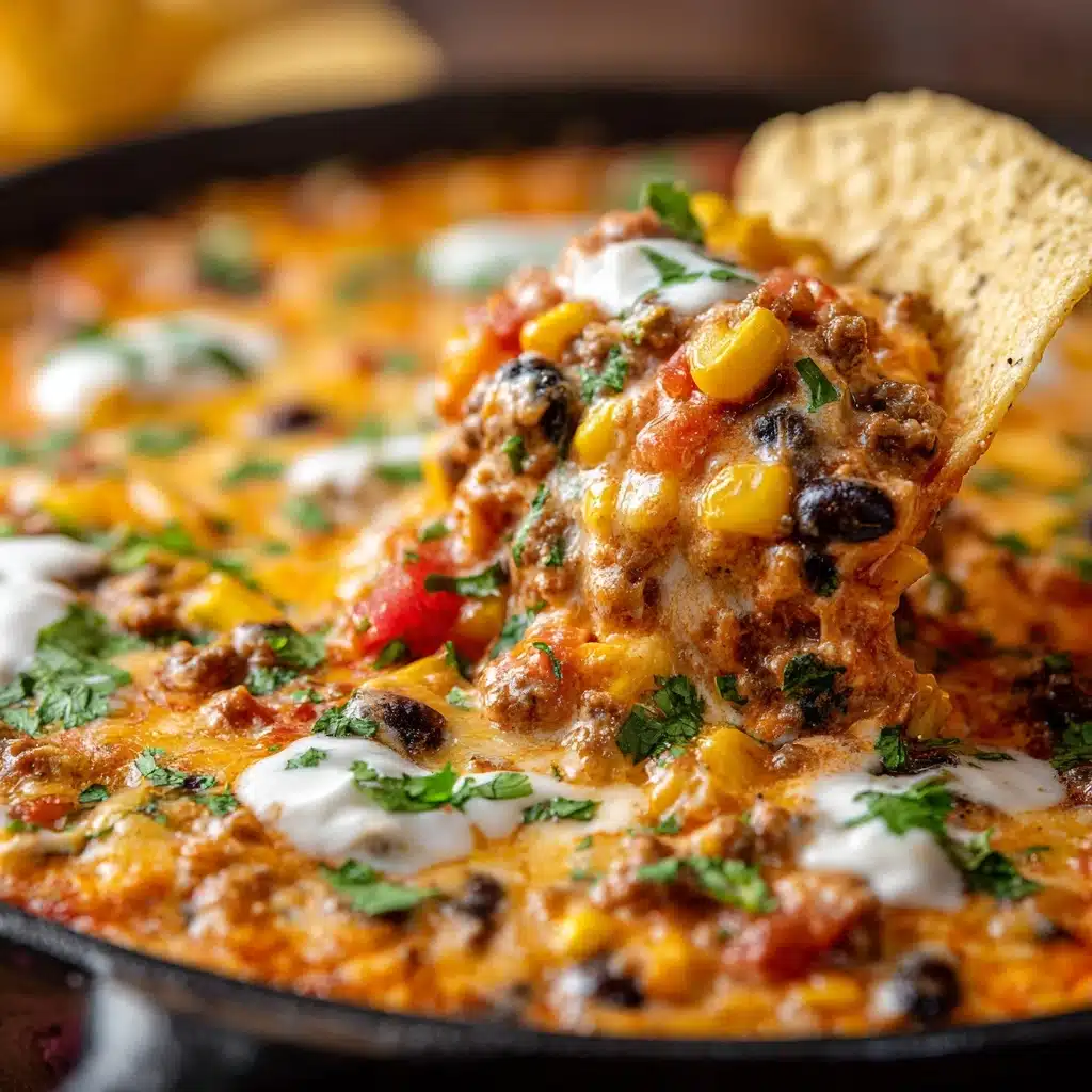 Tex-Mex Beef Queso Dip Recipe - Recipe Image