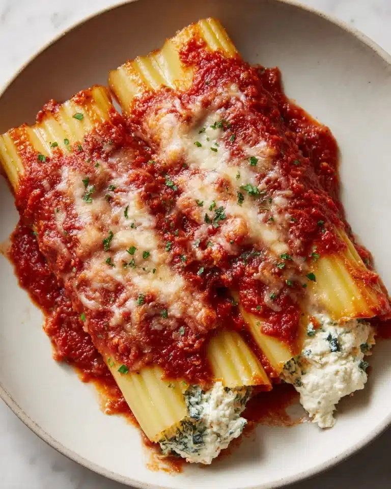 Spinach and Cheese Manicotti Recipe