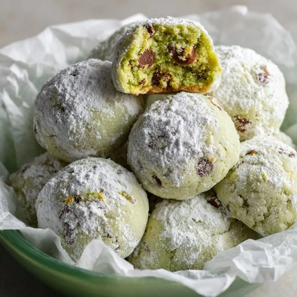 Mint Chocolate Chip Snowball Cookies Recipe - Recipe Image