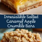 Salted Caramel Apple Crumble Bars Fall Treat Recipe
