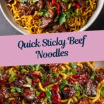 Sticky Beef Noodles Recipe