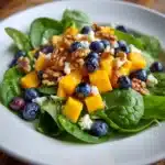 Mango Salad with Spinach and Blueberries Recipe