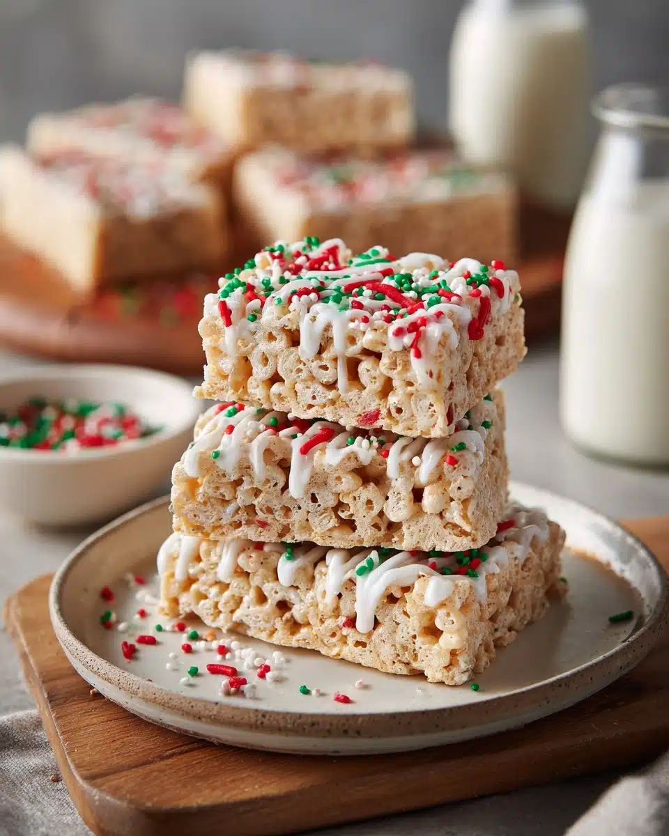 Gingerbread Rice Krispie Treats - Festive No-Bake Delight