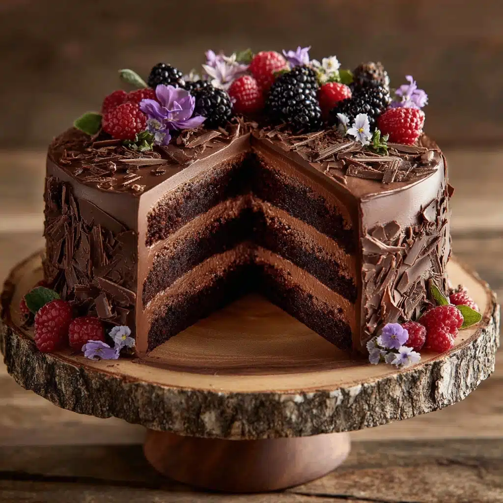 Dark Chocolate Mousse Cake Recipe - Recipe Image