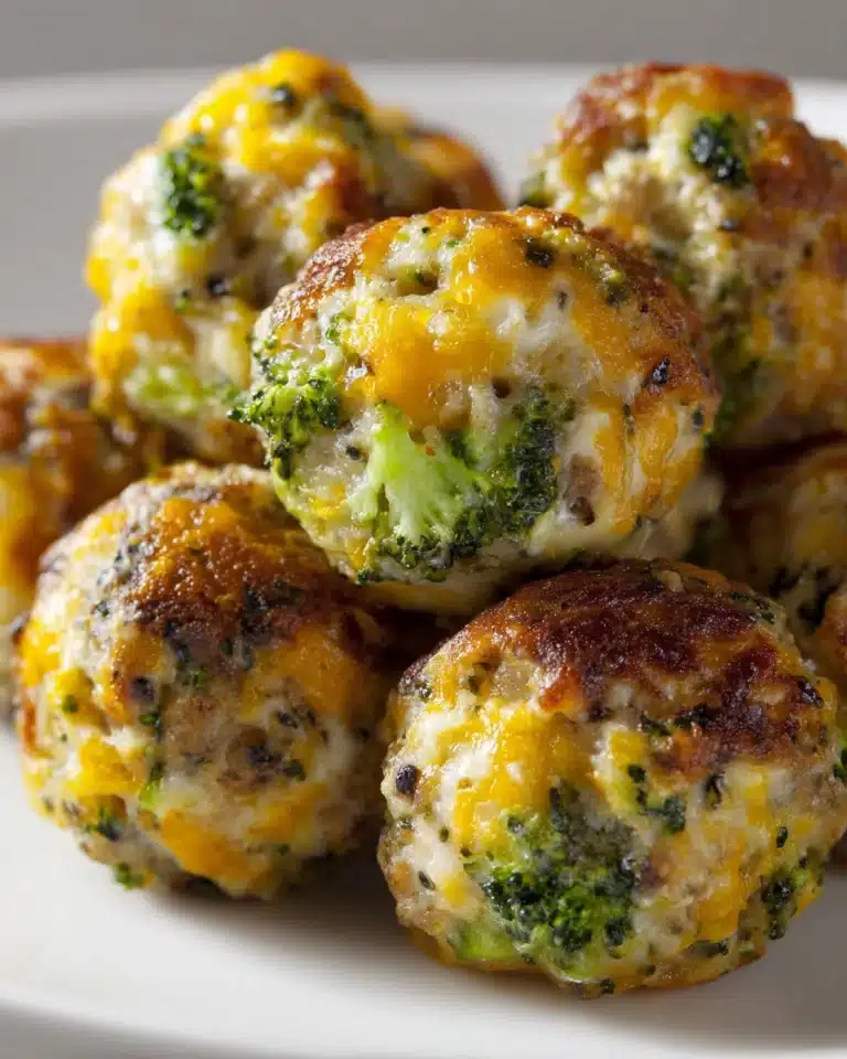 Baked Broccoli Cheese Balls Recipe