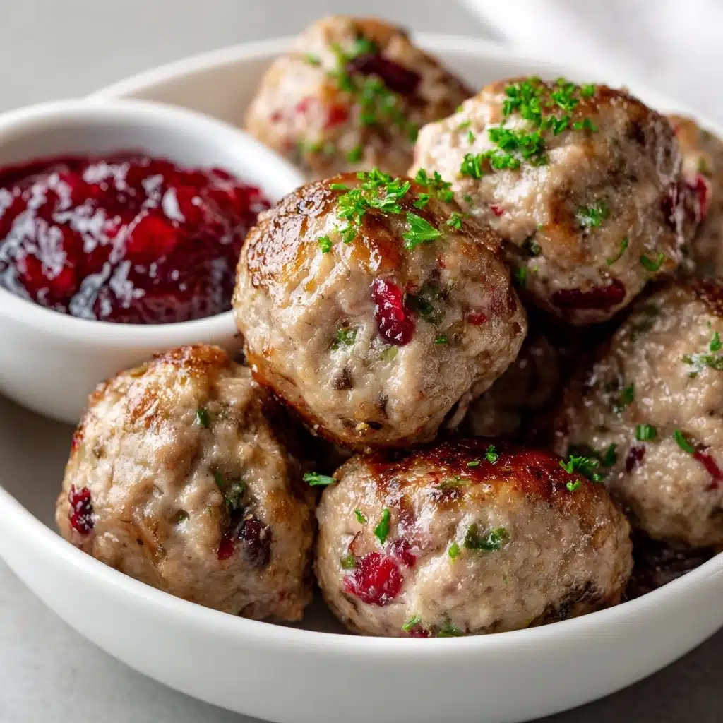Turkey and Stuffing Meatballs Recipe 4 Turkey and Stuffing Meatballs Recipe - Recipe Image