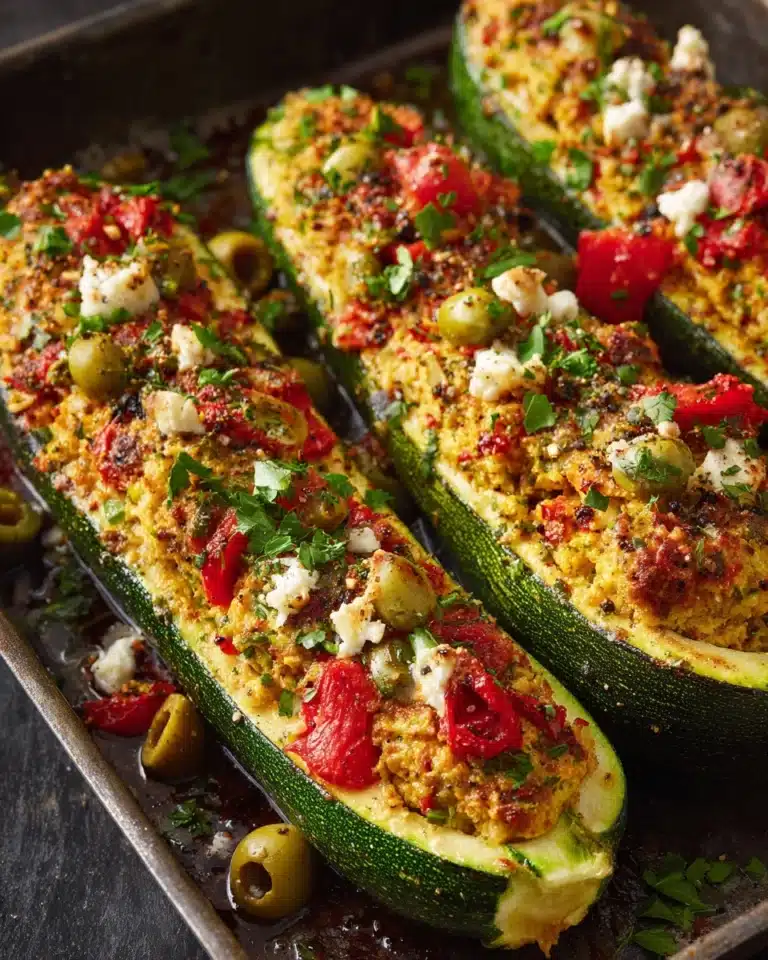 Mediterranean Stuffed Zucchini Recipe