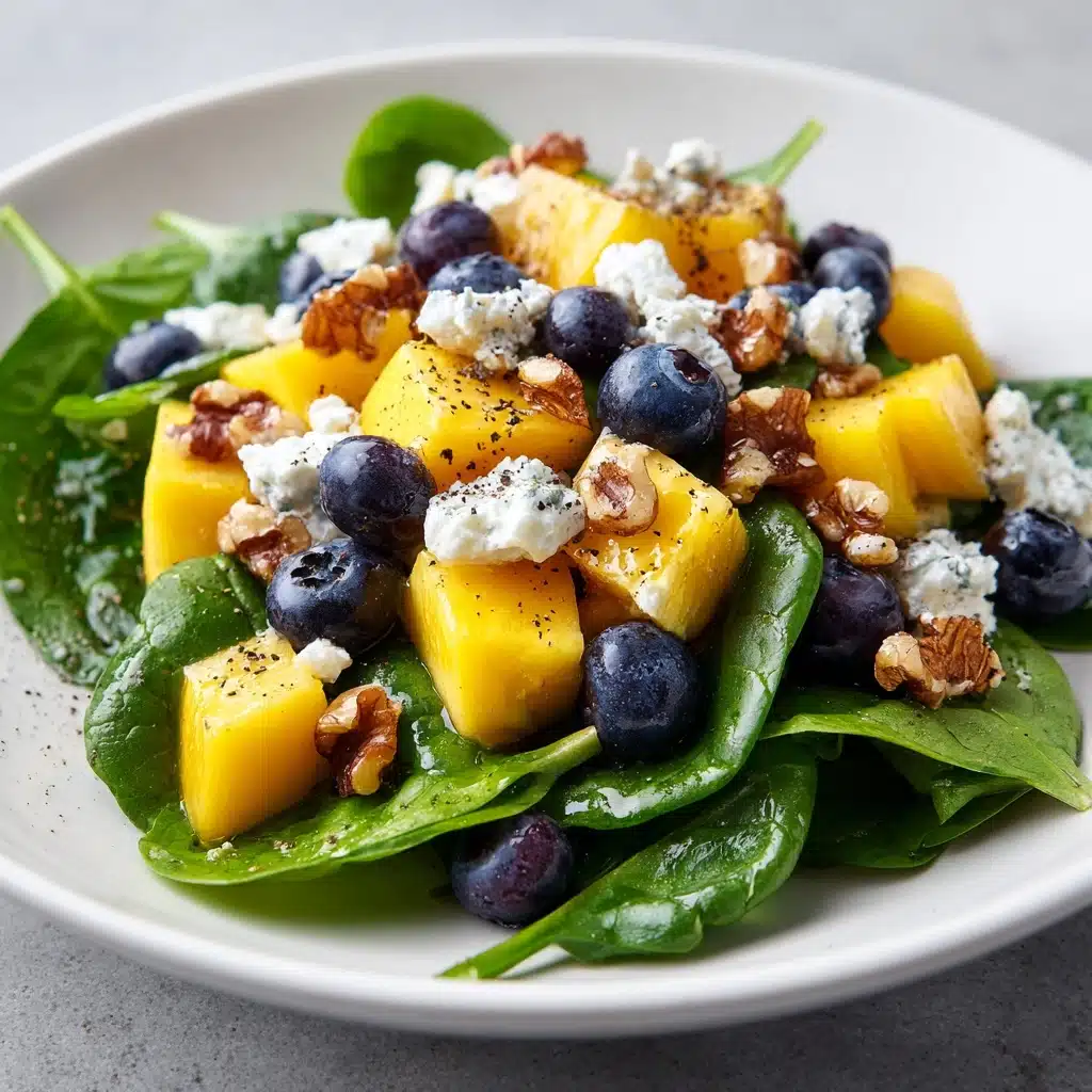 Mango Salad with Spinach and Blueberries Recipe - Recipe Image