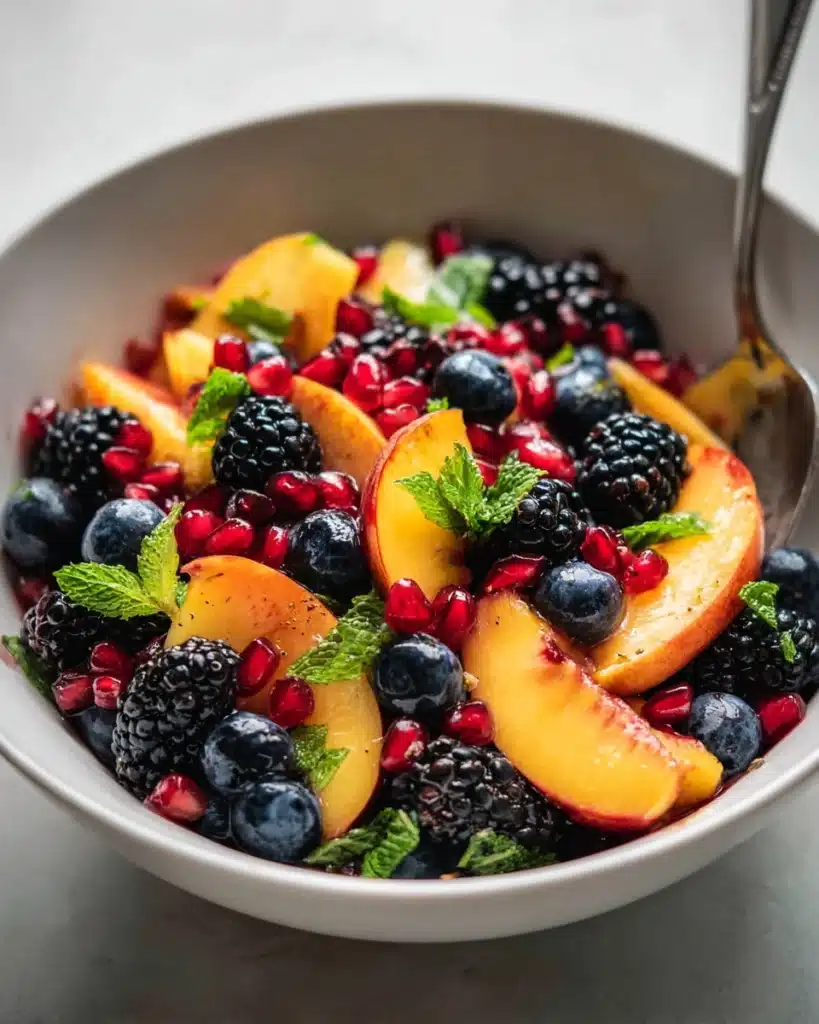 Summer Peach Fruit Salad Recipe