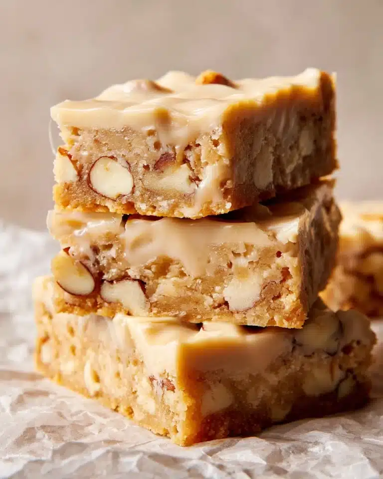 Maple Glazed Apple Blondies Recipe