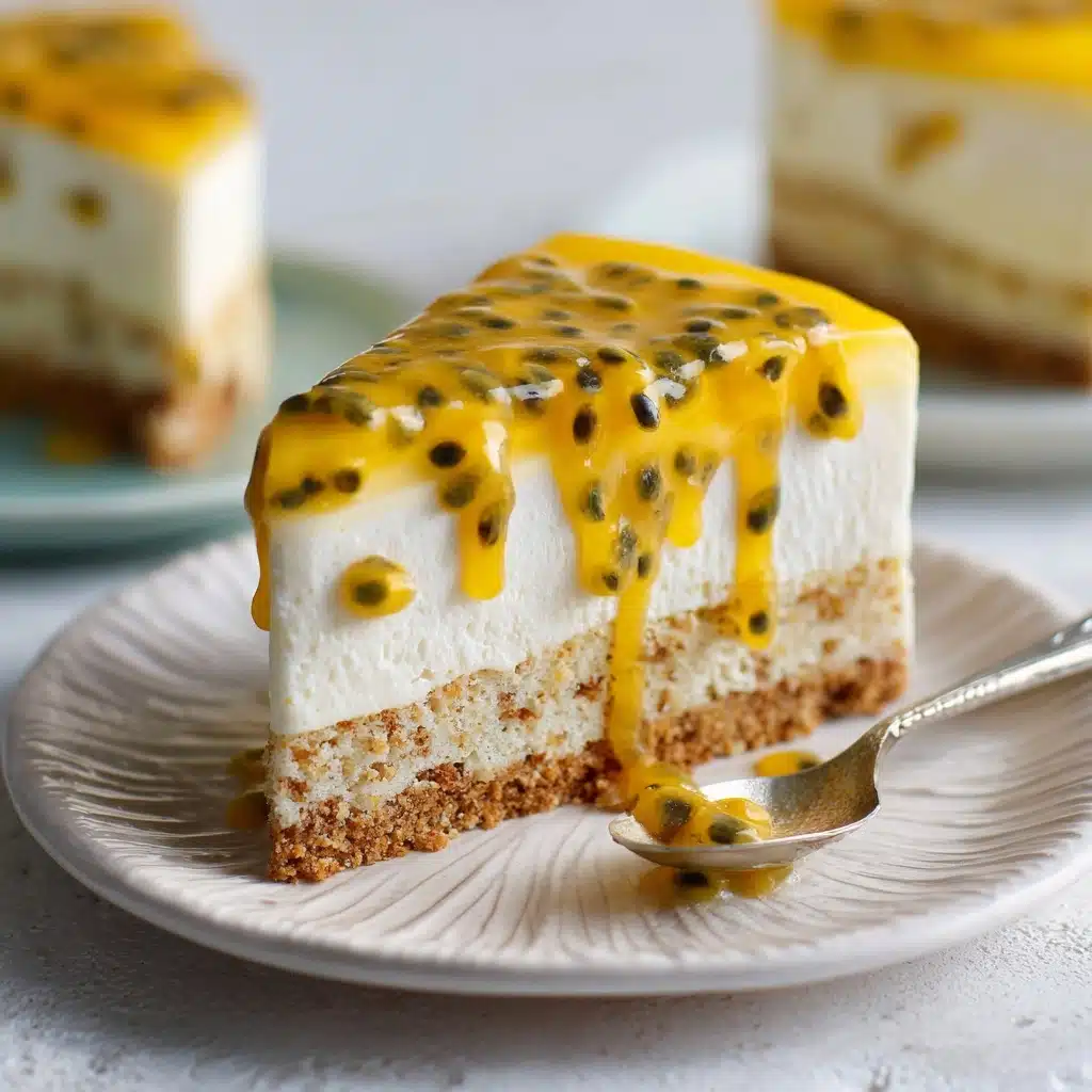 No Bake Passionfruit Cheesecake Recipe - Recipe Image