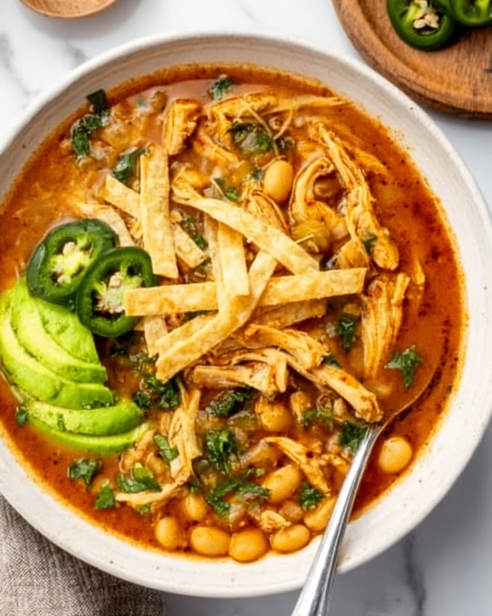 Creamy White Bean Chicken Enchilada Soup Recipe