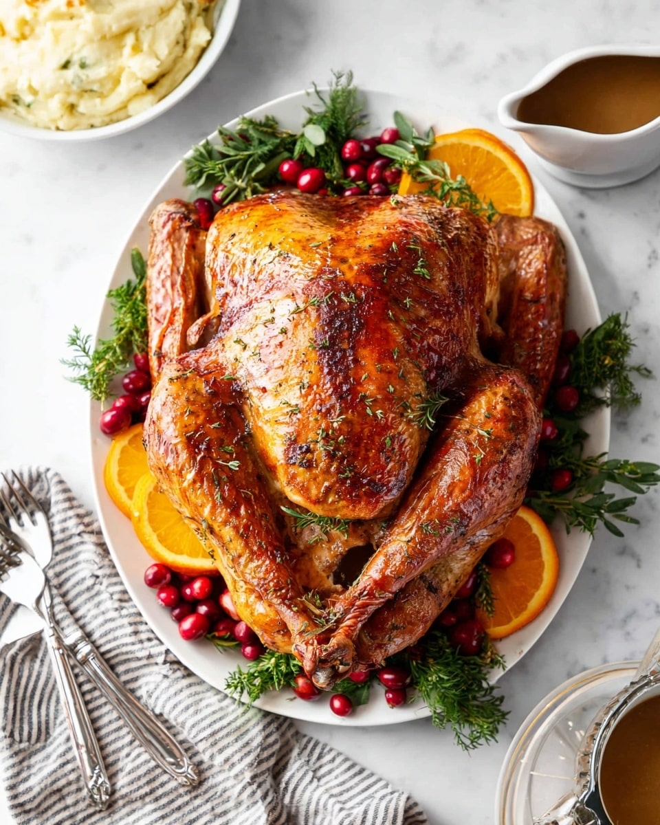 Best Garlic Herb Roasted Turkey Recipe
