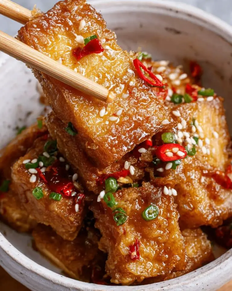 Crispy Pan-Fried Enoki Mushroom Rice Bowl (Vegan) Recipe